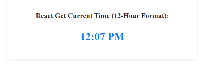 React Get Current Time React Js Example