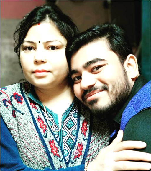 Kaushal Amann with his Mother