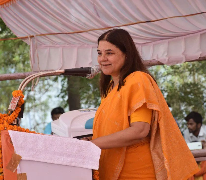 Maneka Gandhi photo during Lokshabha Election 2019