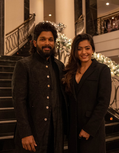 Rashmika Mandanna with Allu Arjun