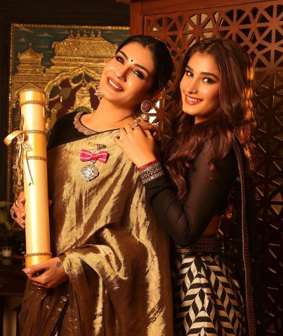 Rasha Thadani with Mother (Raveena Tandon)