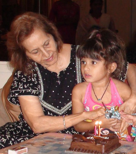 Rasha Thadani with Grand Mother