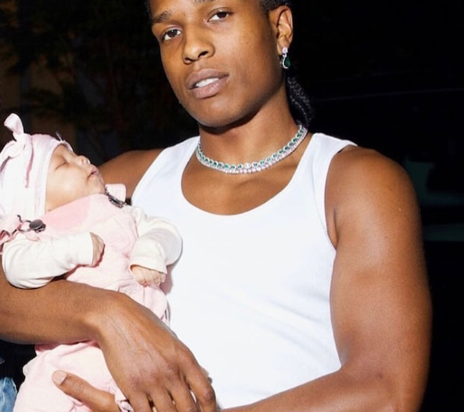 Riot Rose Mayers photo with his father A$AP ROCKY