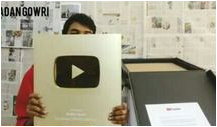 Gold and silver play Button