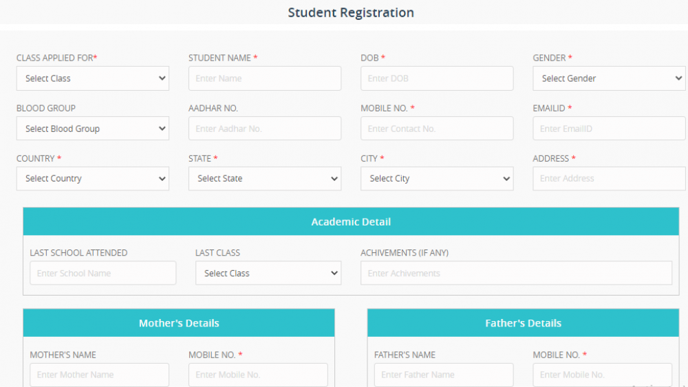 Admission Details St. Teresa's Convent School, Sarvodaya Nagar