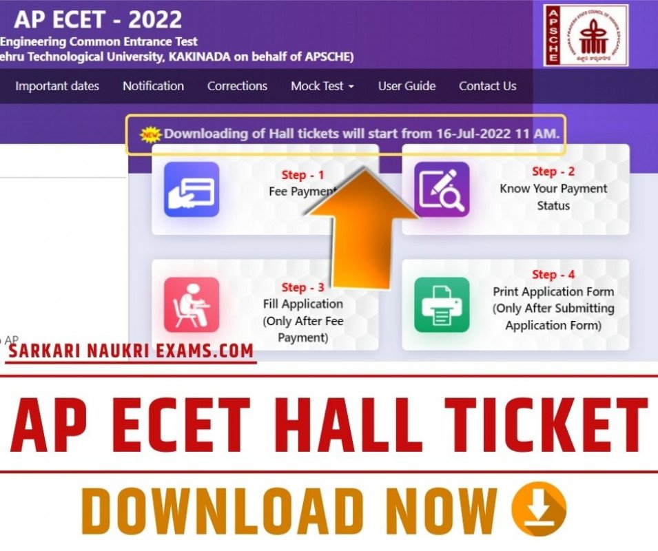 AP ECET Hall Ticket 2022 Download Link Active From 16th July 11AM