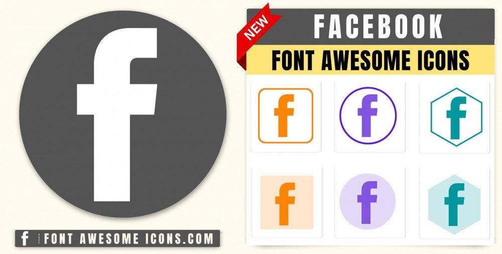 Font Awesome Facebook Icon Fa Fa Facebook HTML CSS Code