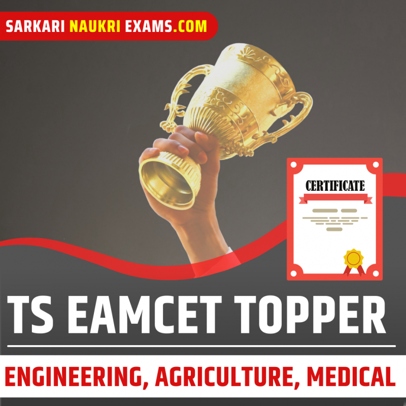 TS EAMCET Topper List 2024 Telangana Engineering (E) Merit List