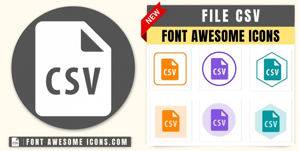 Font Awesome CSV Icon: Biểu tượng CSV của Font Awesome sẽ giúp cho bạn kiểm soát dữ liệu của mình một cách dễ dàng hơn. Tất cả thông tin và dữ liệu trở nên trực quan và dễ quản lý hơn ngay lập tức. Hãy chiêm ngưỡng bức ảnh liên kết để hiểu rõ hơn.