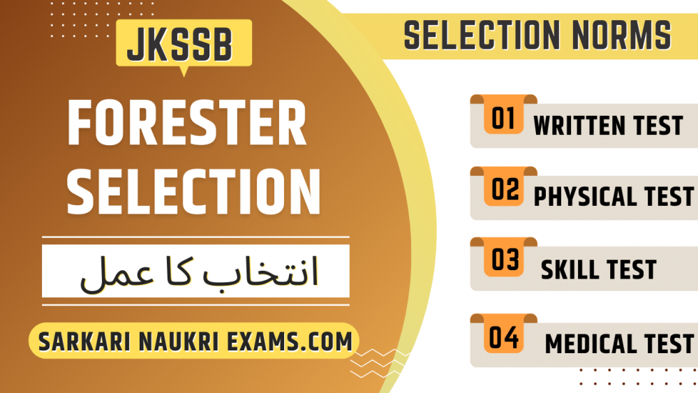 JKSSB Forester Syllabus 2024 Exam Pattern, PDF Download Link
