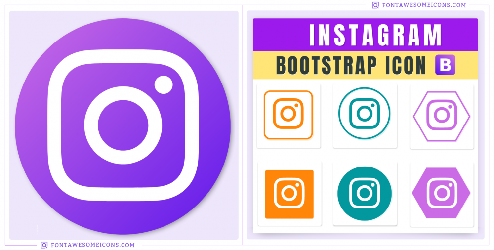 Bootstrap Instagram Icon (IG) | Bi Bi Instagram Icon Code, HTML, CSS ...