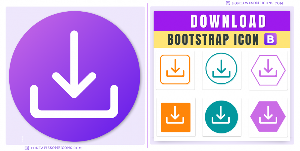 Bootstrap Download Icon (Load) | Bi Bi Download Icon Code, HTML, CSS ...