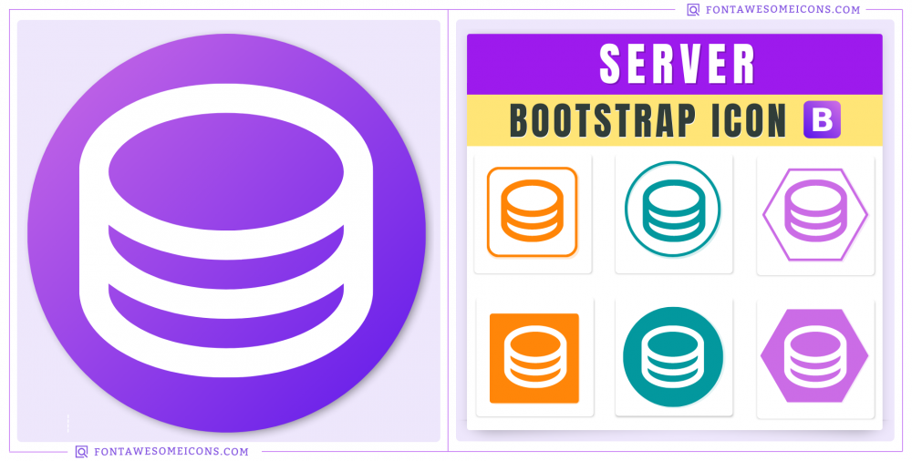 Bootstrap Server Icon Network Bi Bi Server Icon Code Css Html Color Button