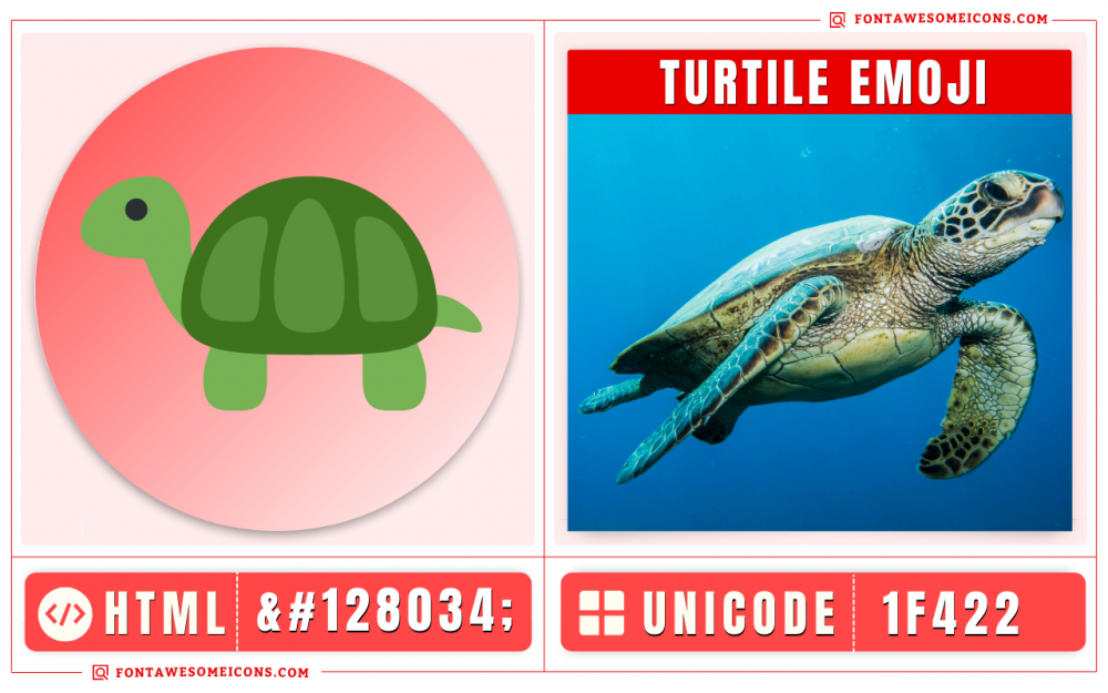 Turtle Emoji Copy Paste Meaning Unicode