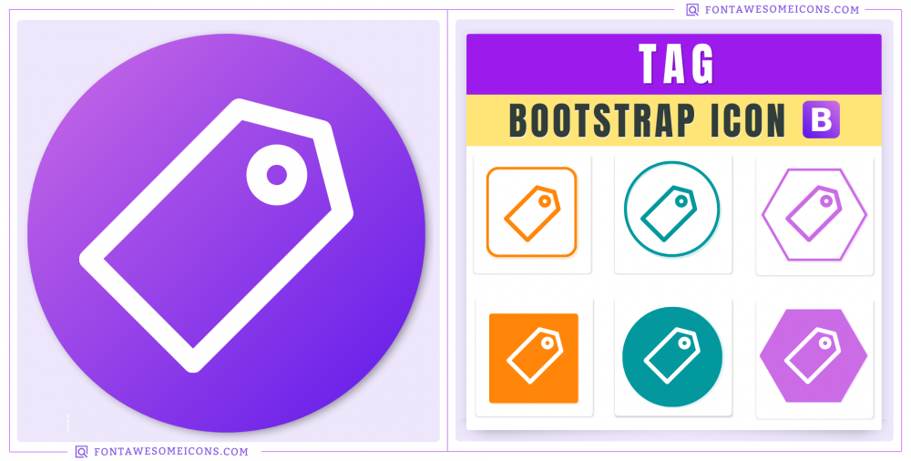 Bootstrap Tag Icon Label Bi Bi Tag Icon Code Css Html Color Button