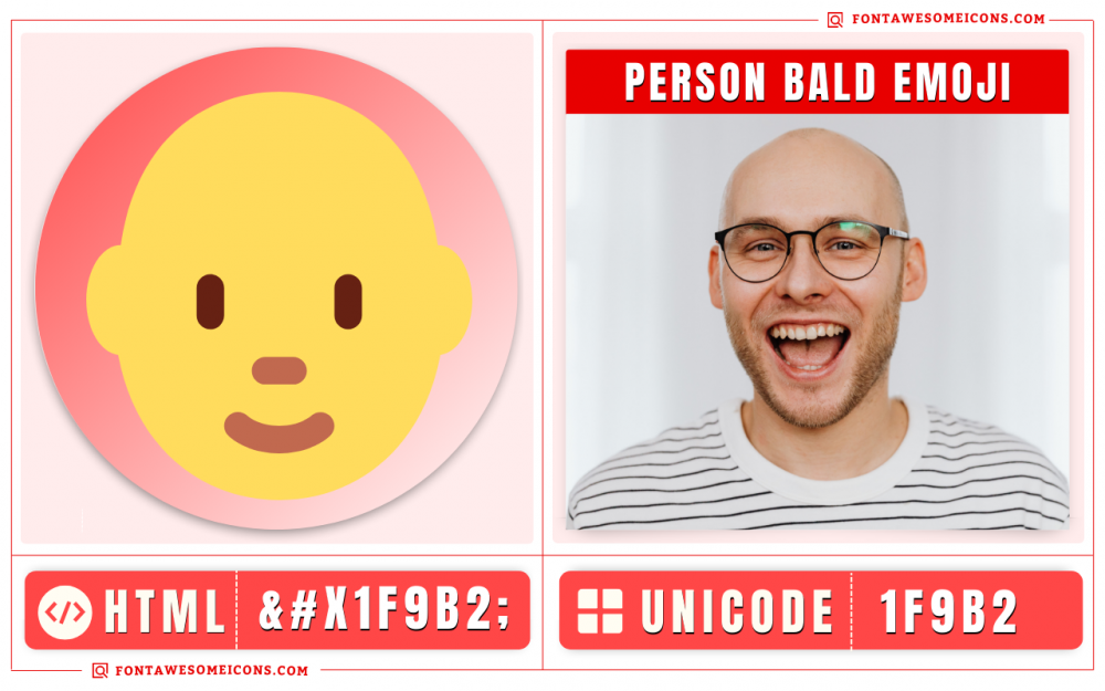 Person Bald Emoji Copy Paste 六‍零 Meaning Unicode