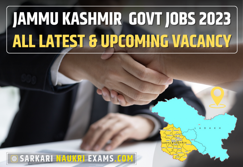 Jammu and Kashmir Govt Jobs 2024 JK Vacancy Jobs, Apply