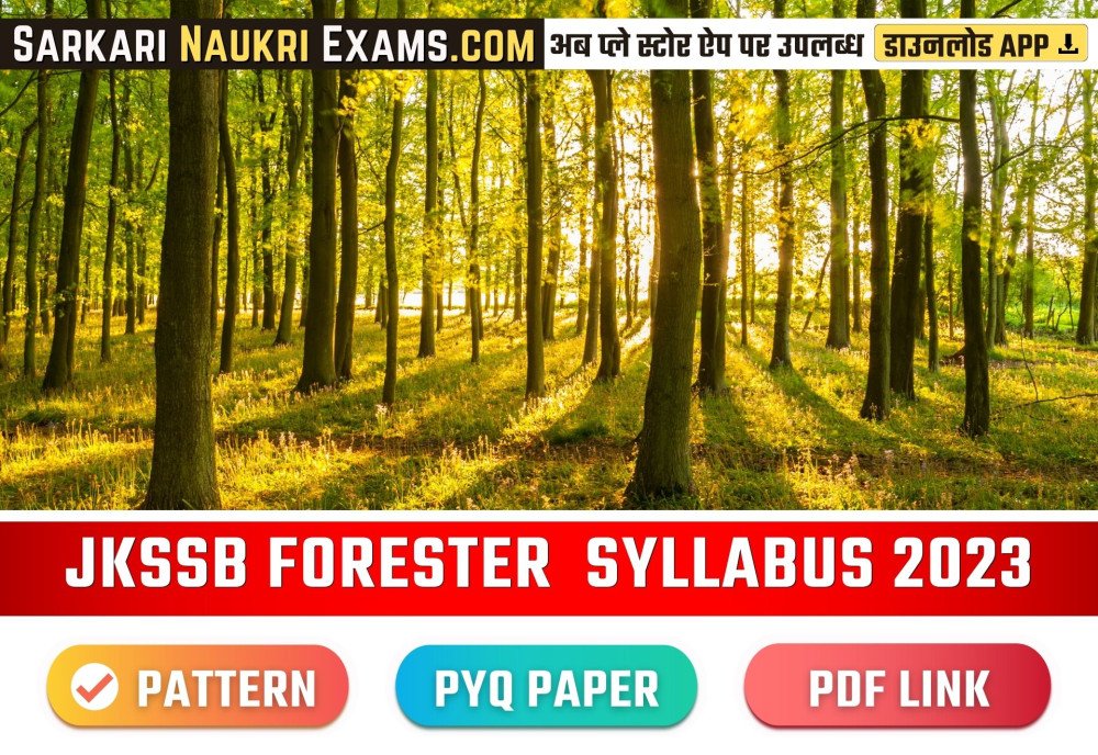 JKSSB Forester Syllabus 2024 Exam Pattern, PDF Download Link