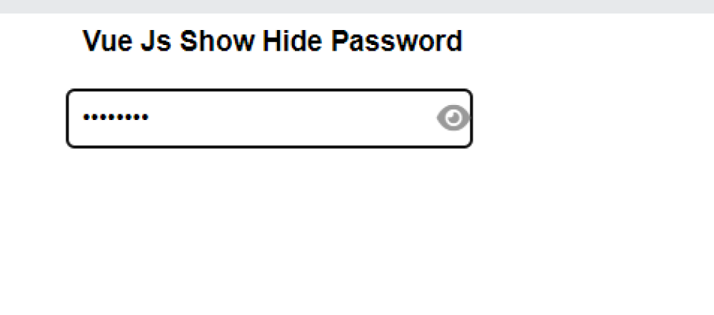 Vue Js Show Hide Password Example | Login Form VueJS