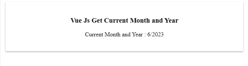 Javascript Get Current Month And Year - React Js | Vue Js