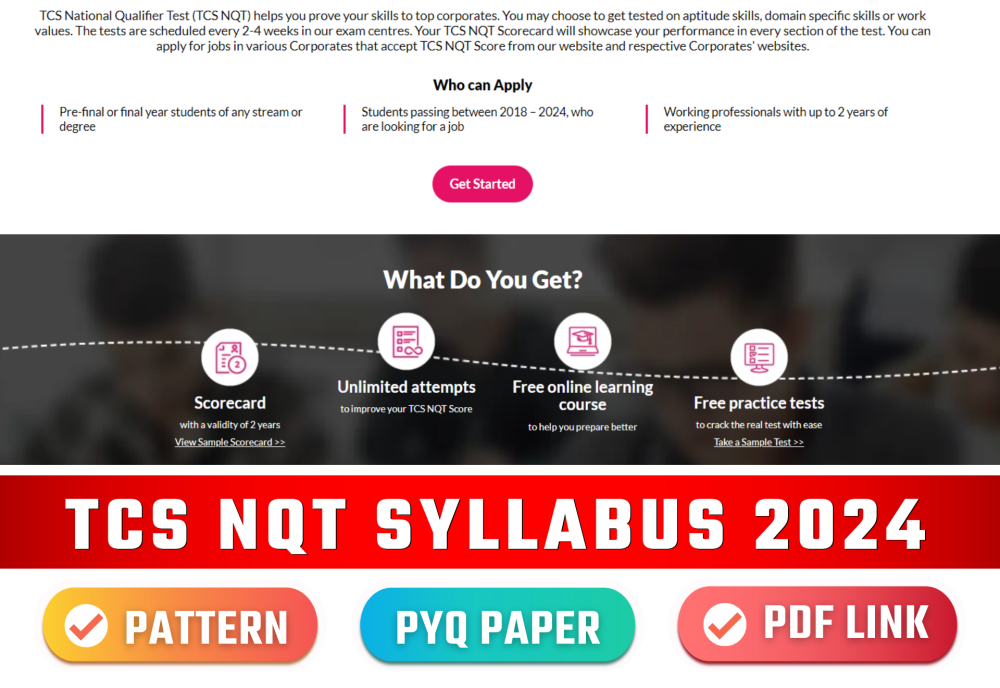 TCS NQT Syllabus 2024 (New) Exam Date, Age, Eligibility, Exam Pattern
