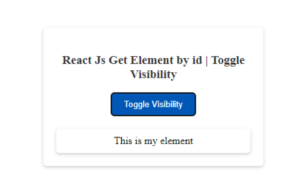 React Js Get Element By Id And Click Document getElementById