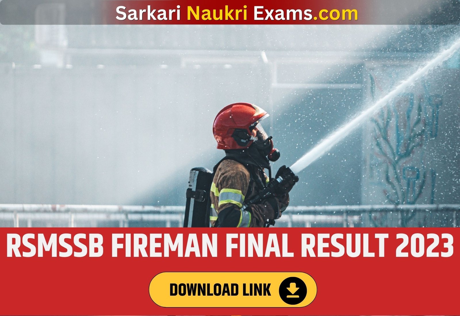 RSMSSB Fireman Final Result 2023 | Download Link, Cut Off 