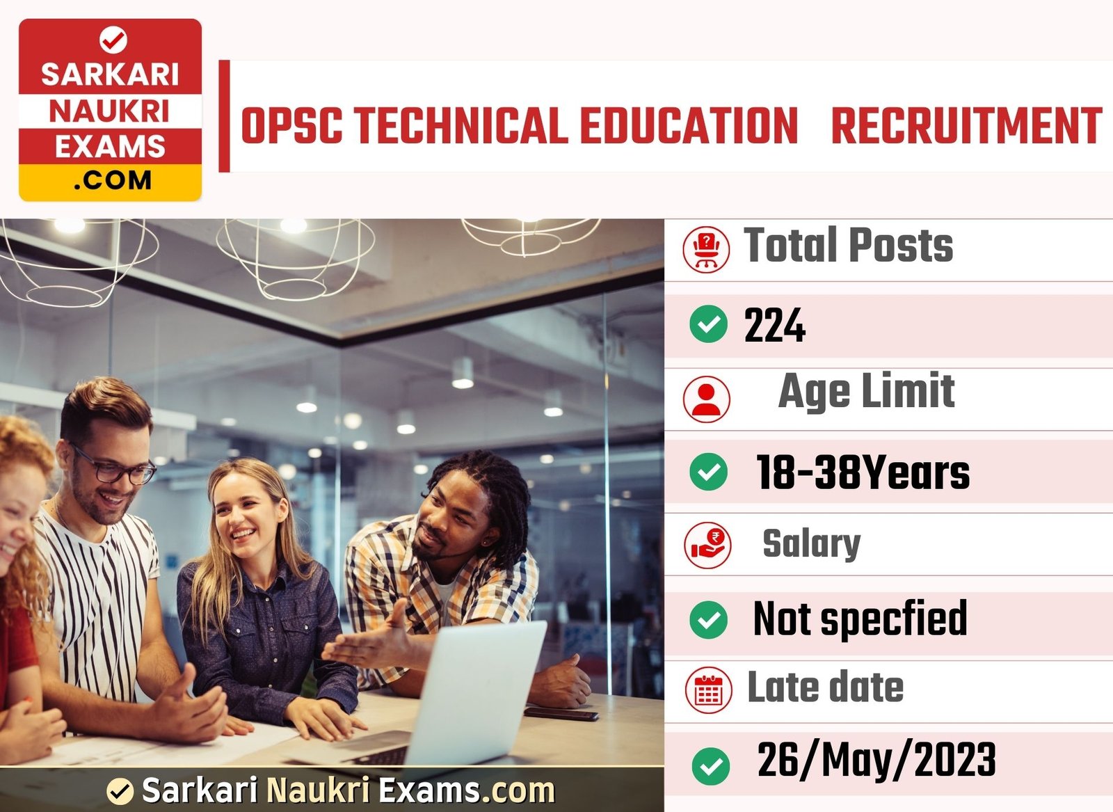 OPSC Technical Education & Training Service (Group-B) Recruitment 2023 ...