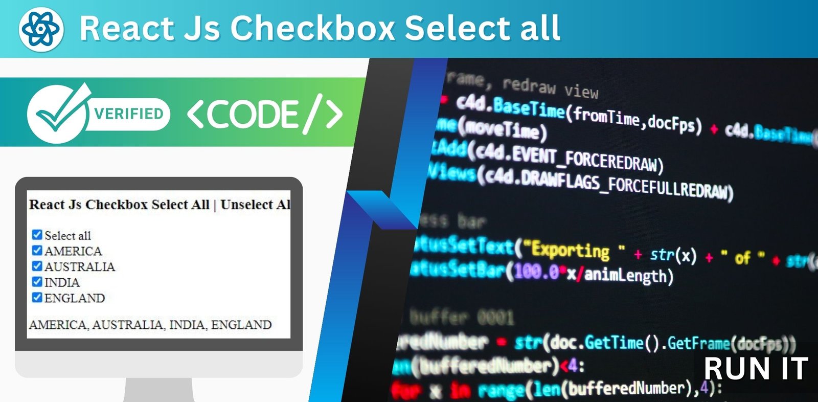React Select All Checkbox | Unselect All | Deselect