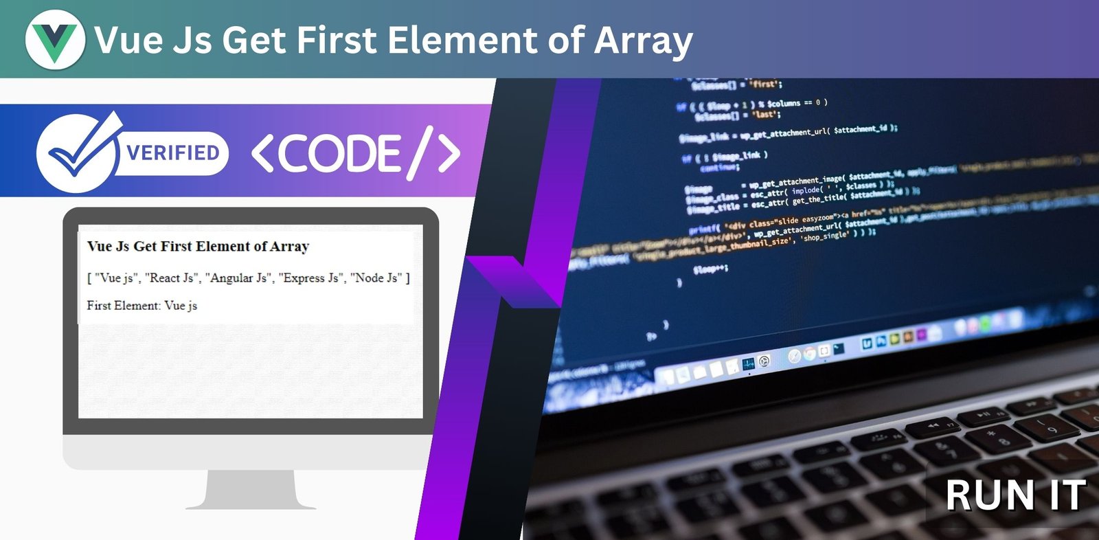 Vue Get First Element of Array