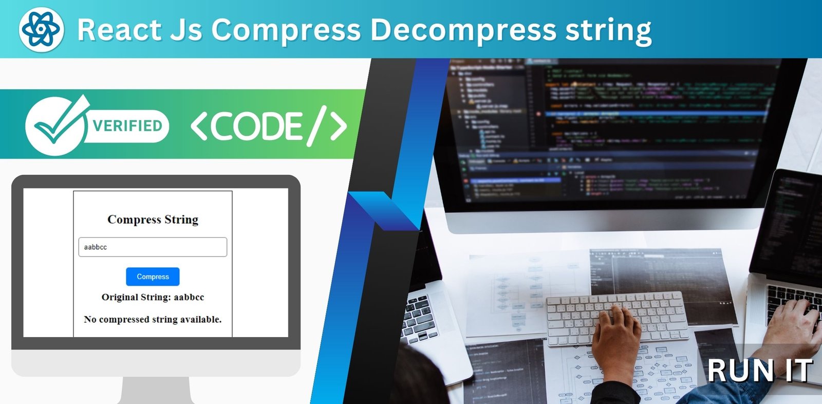 React Js Compress Decompress string