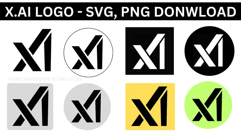 X.AI Logo SVG, PNG | X AI Elon Musk Company | Download X.AI SVG Icon Code