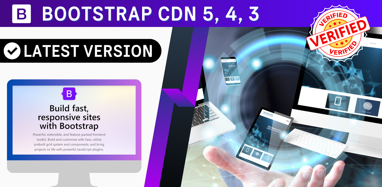 Bootstrap CDN 5.3, 5.2, 4.6, 4.3, 3.4, 3.3 (New Links) | Bootstrap CDN 5, 4, 3 File Download