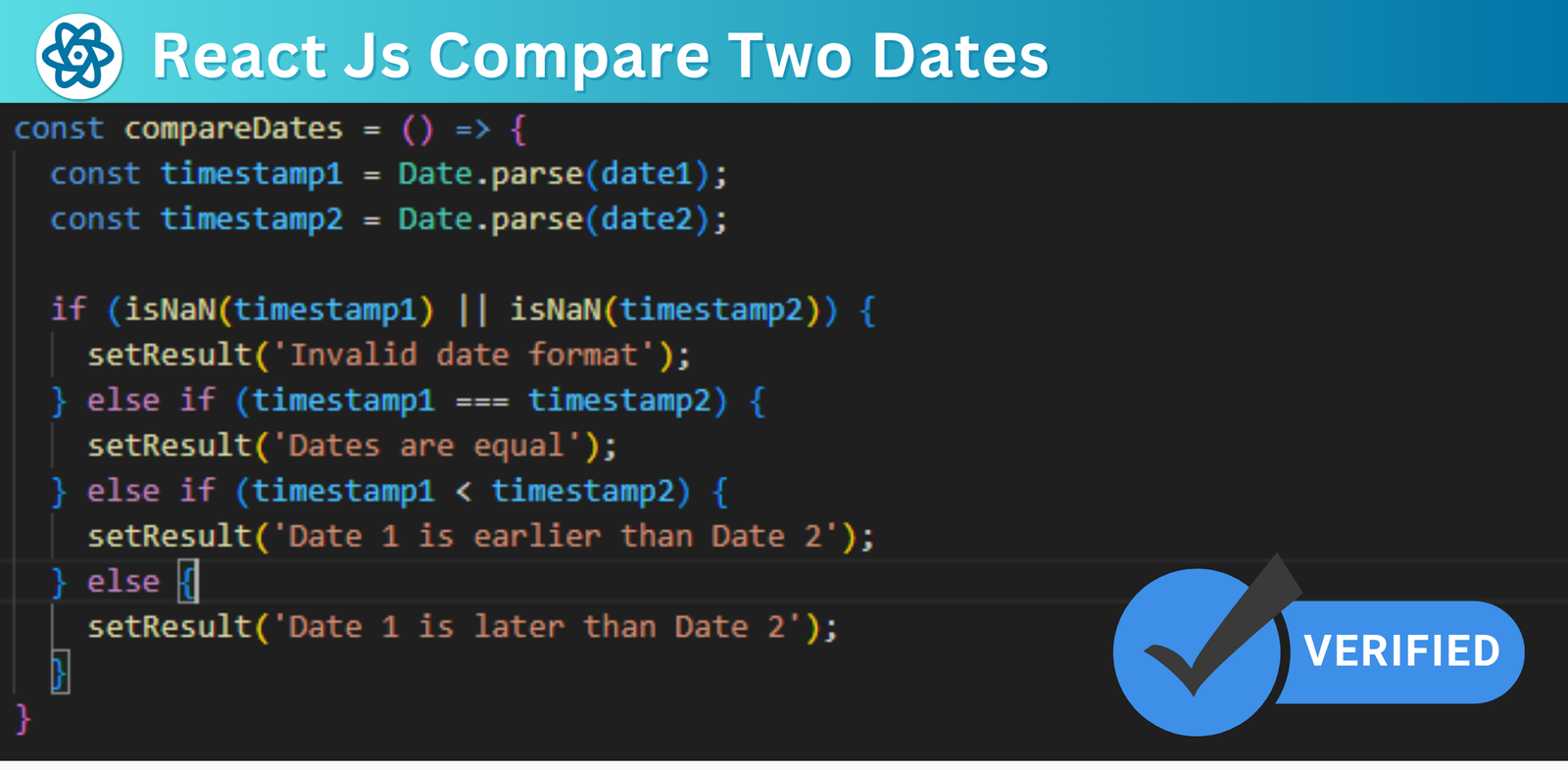 React Js Compare Two Dates | Current Date