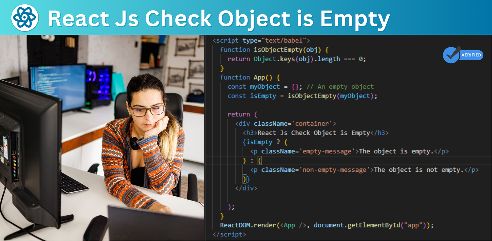 React Js Check Object is Empty 