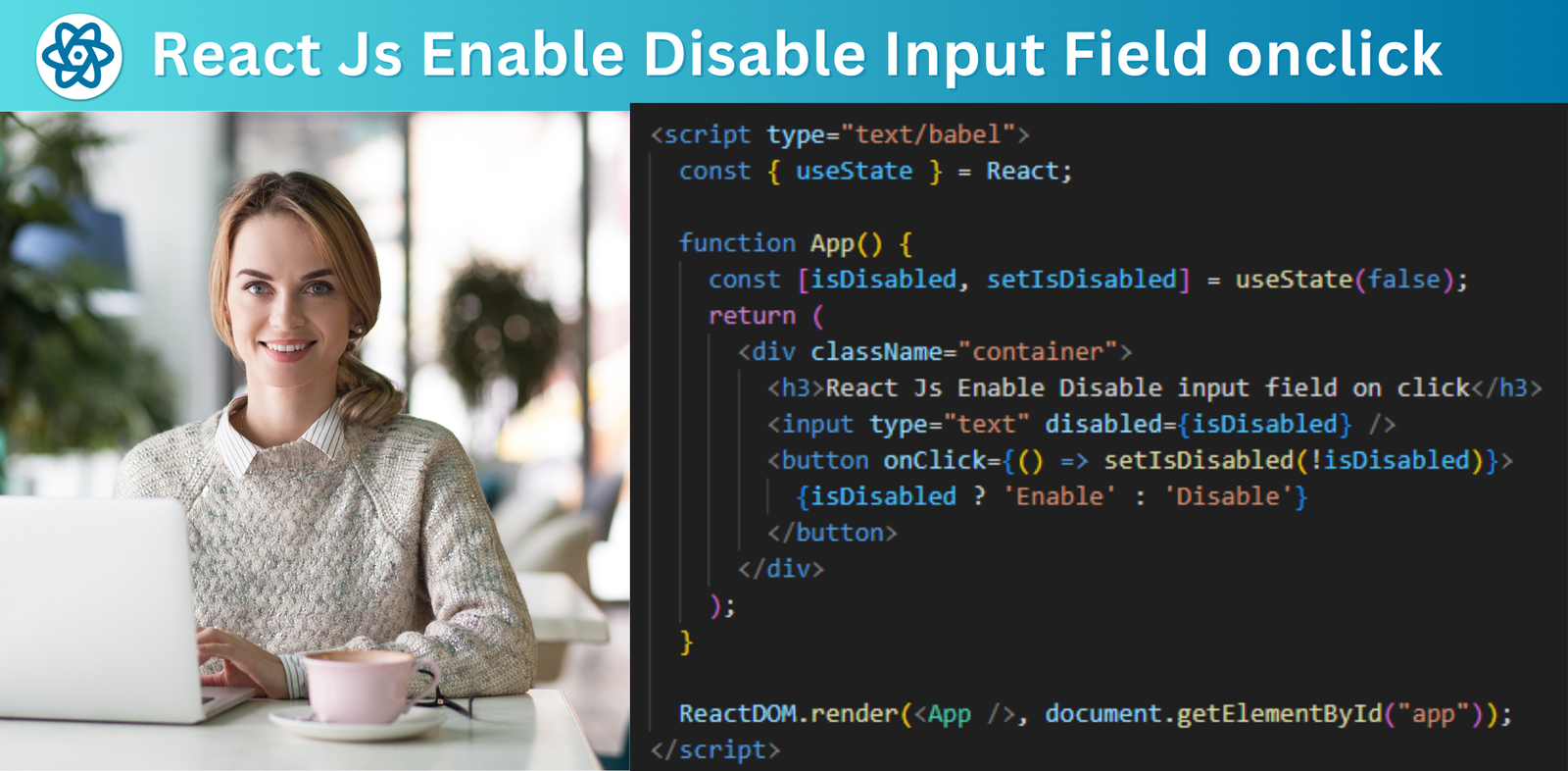 React Js Disable Input field onClick | Toggle