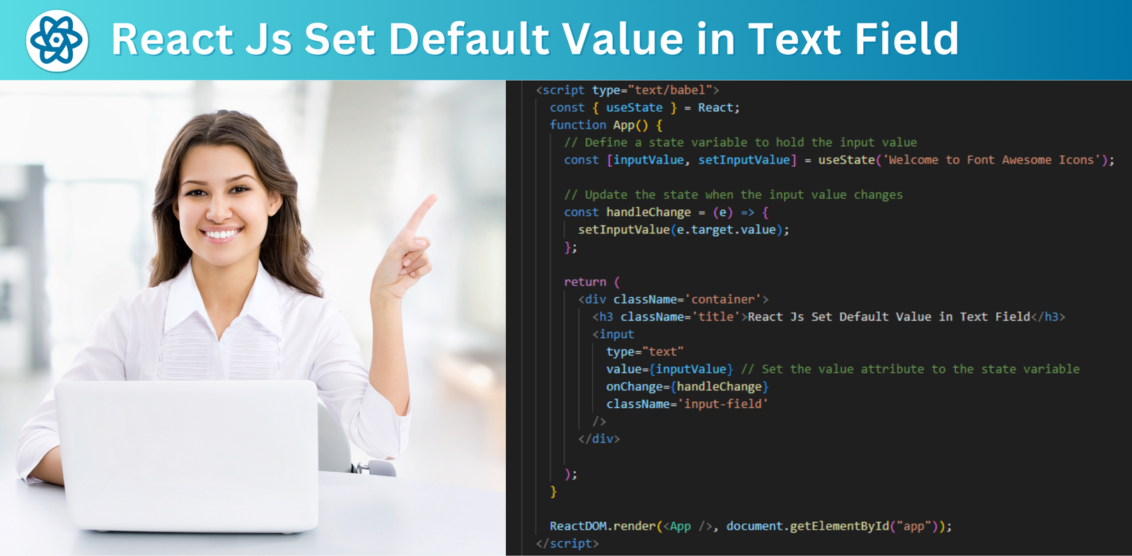 React Js Set Input Field Default Value
