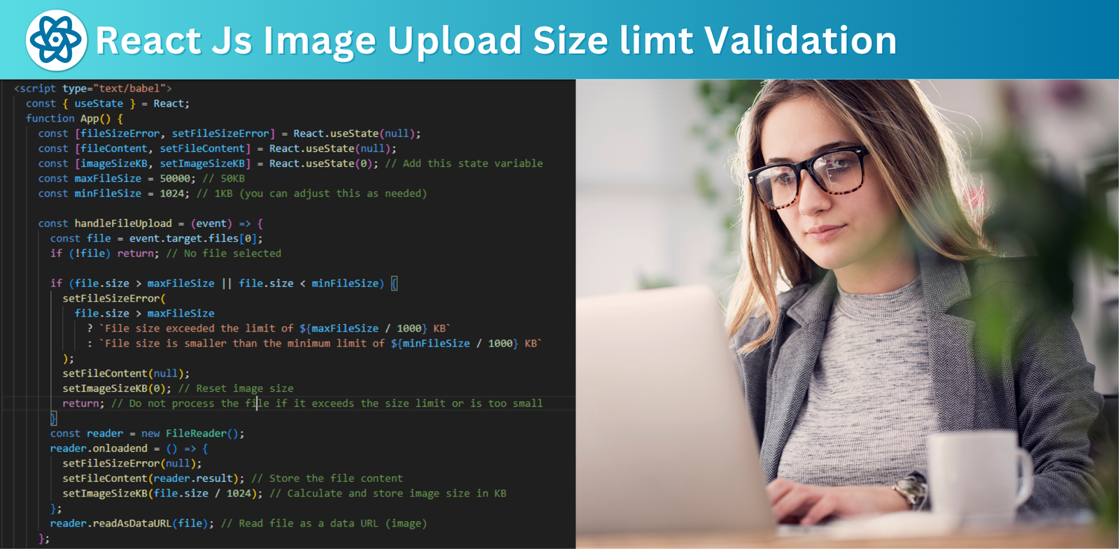 React Js File Upload size Limit Validation