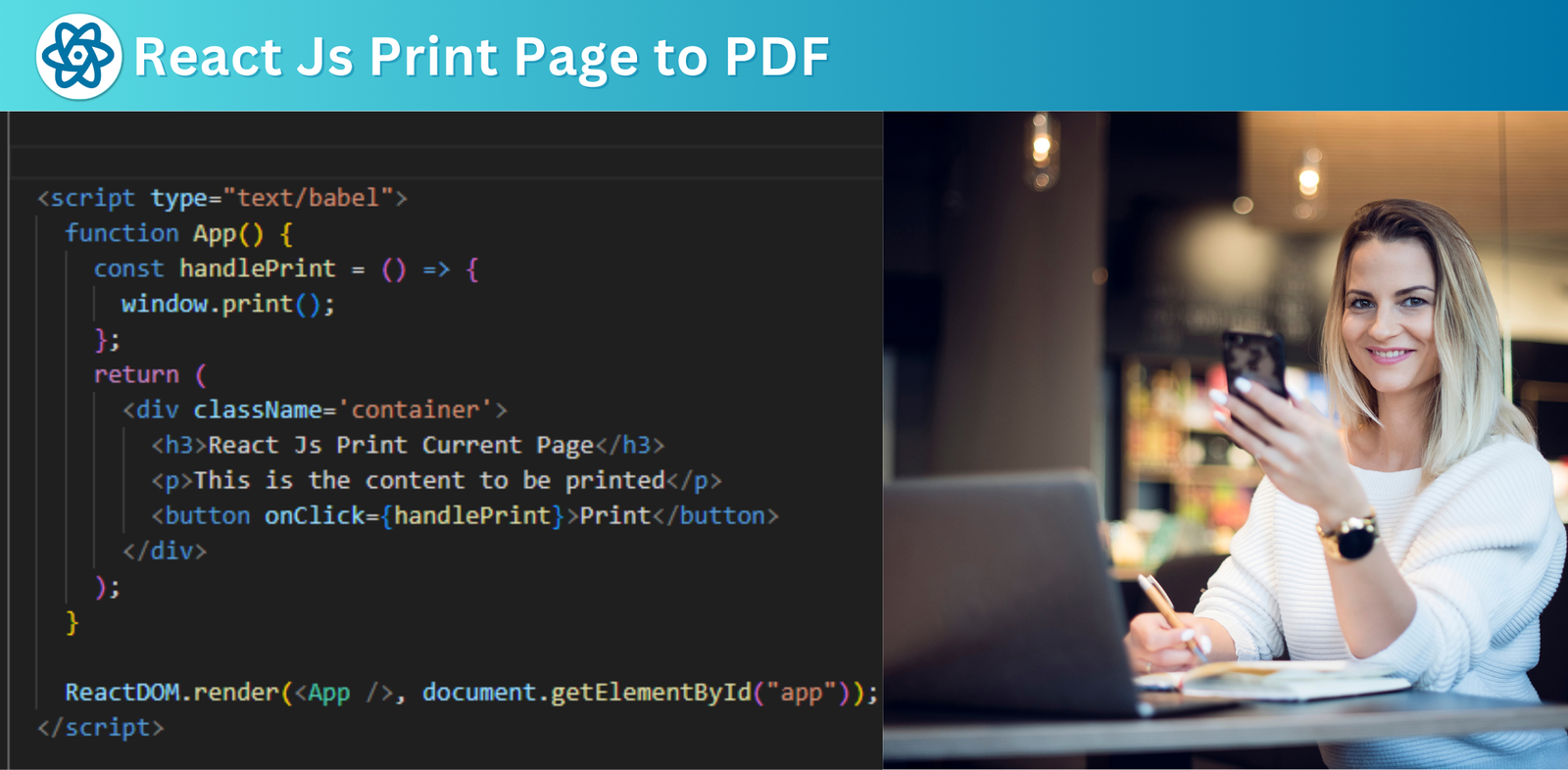 React Print Page to PDF | window.print()