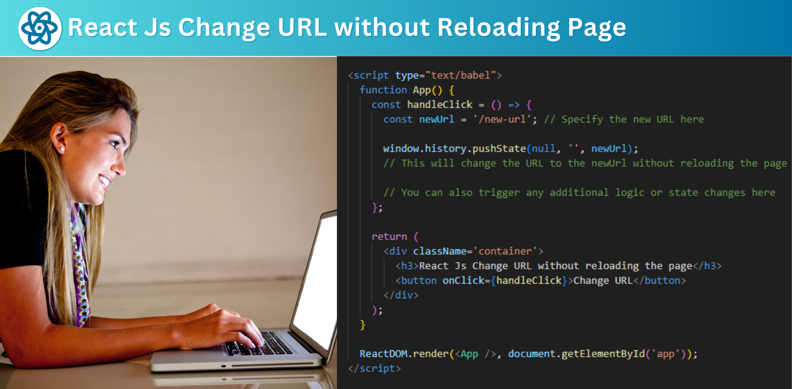 React Js Change url without page reloading