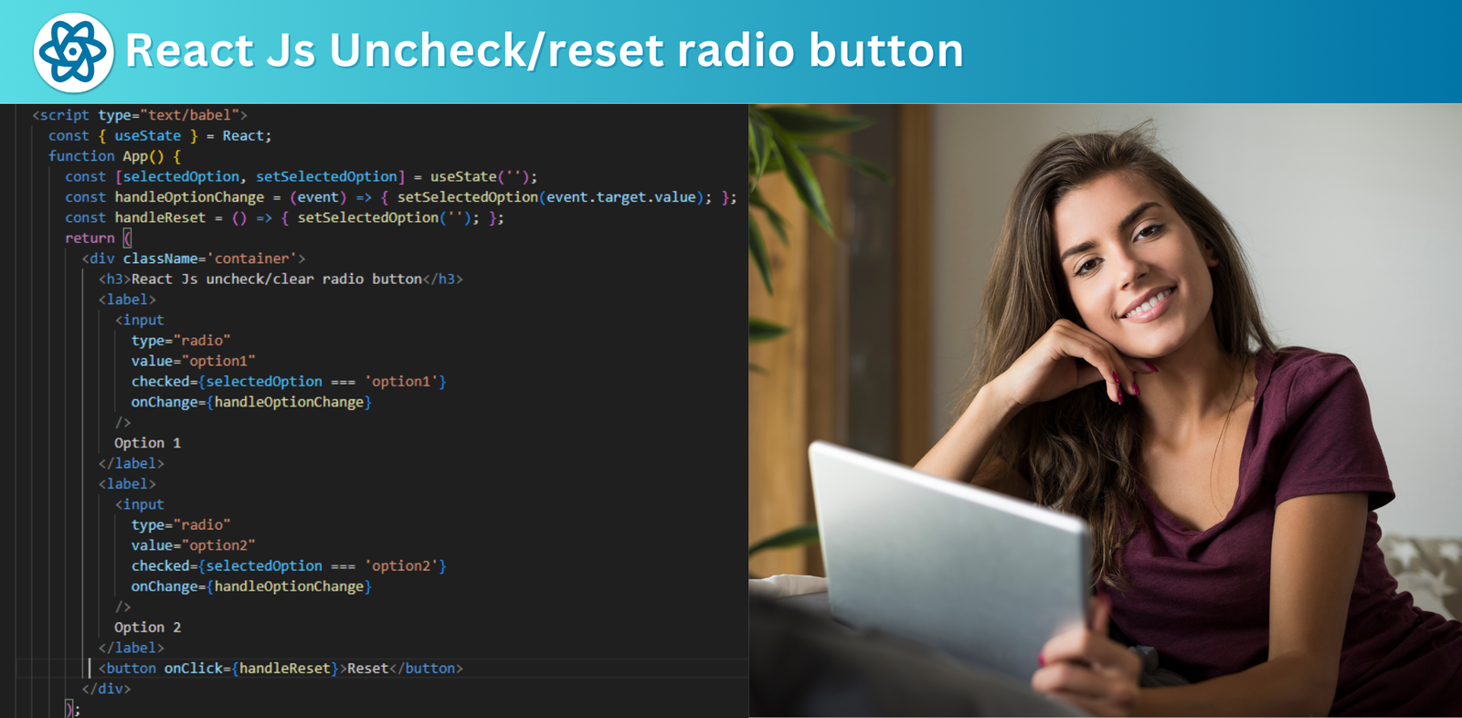React Js Uncheck/Reset Radio Button | Deselect