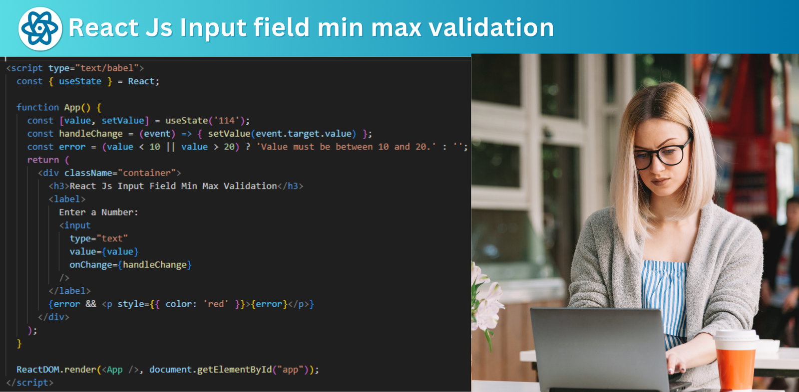 React Js Input Field Min Max Validation