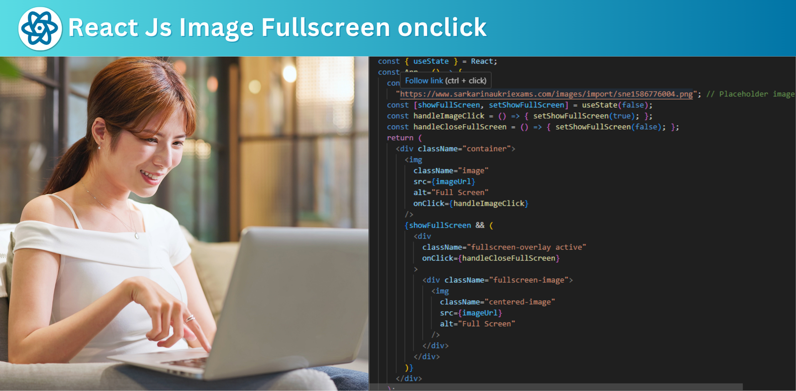 React Image full screen on click | Zoom in, Zoom out