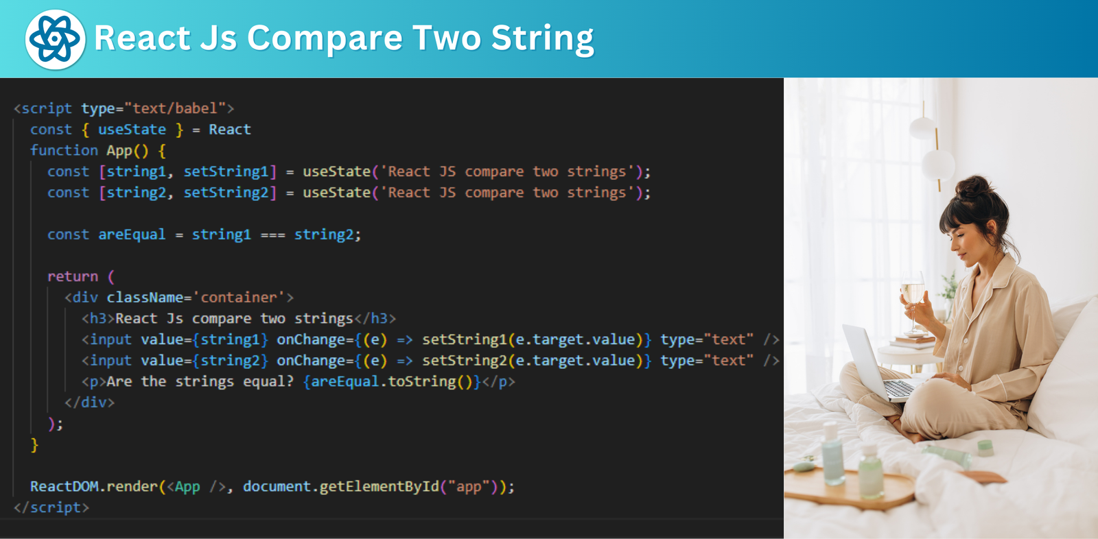 React Js Compare Two String