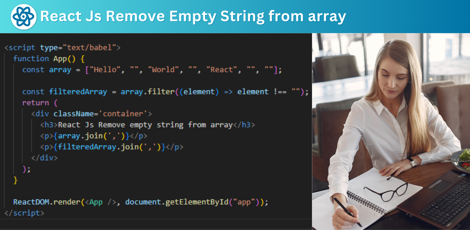 React Js Remove Empty String from array