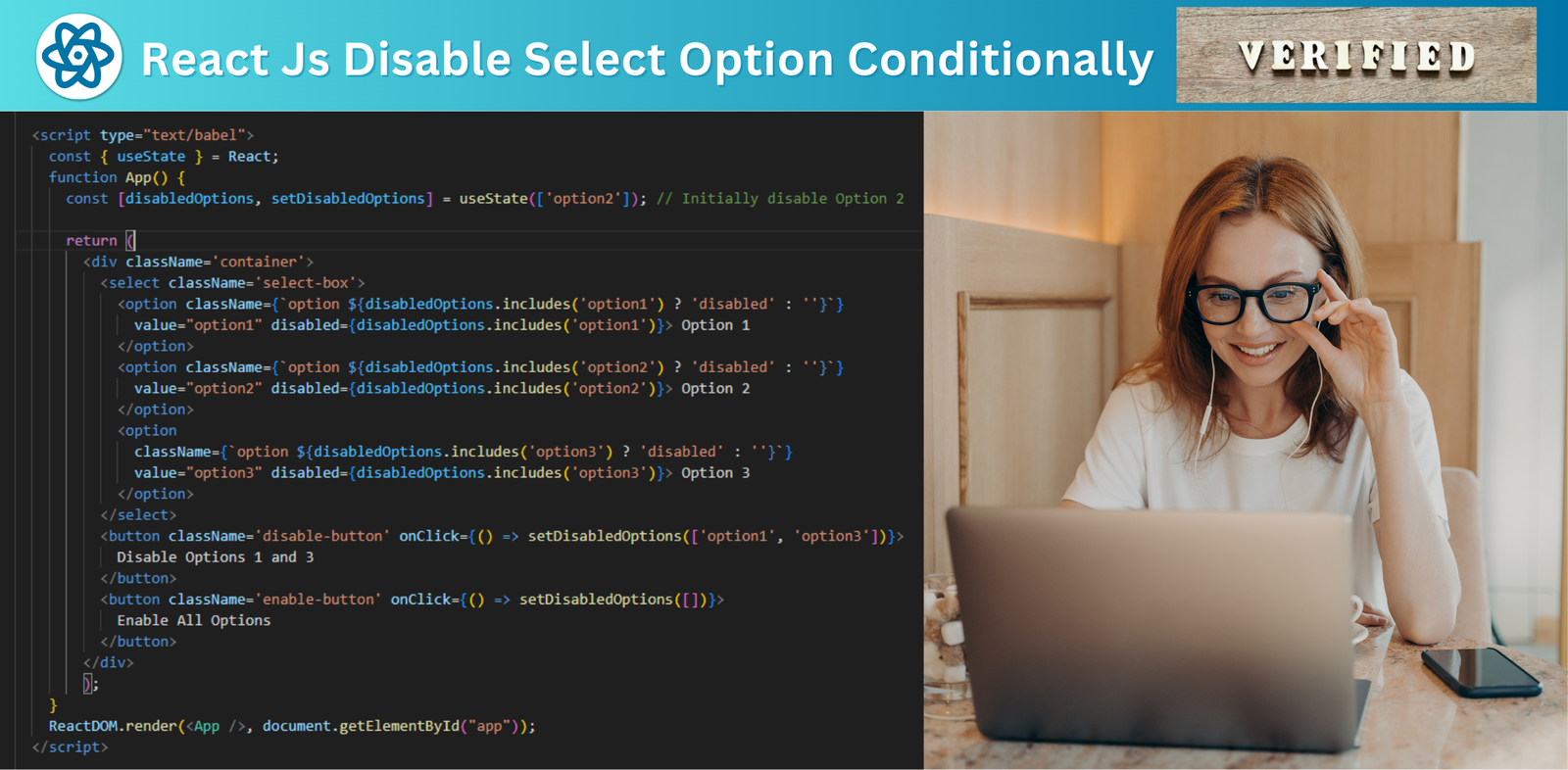 React Js Disable Select Option Conditionally