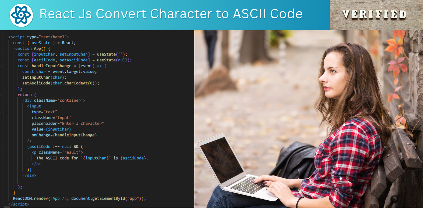 React Js Convert Character to ASCII Code