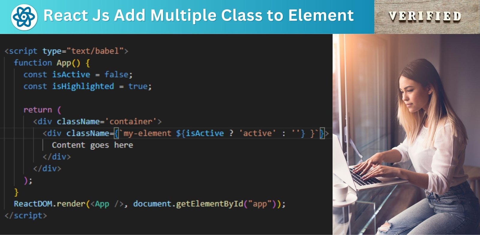 React Js Add Multiple Class to Element 