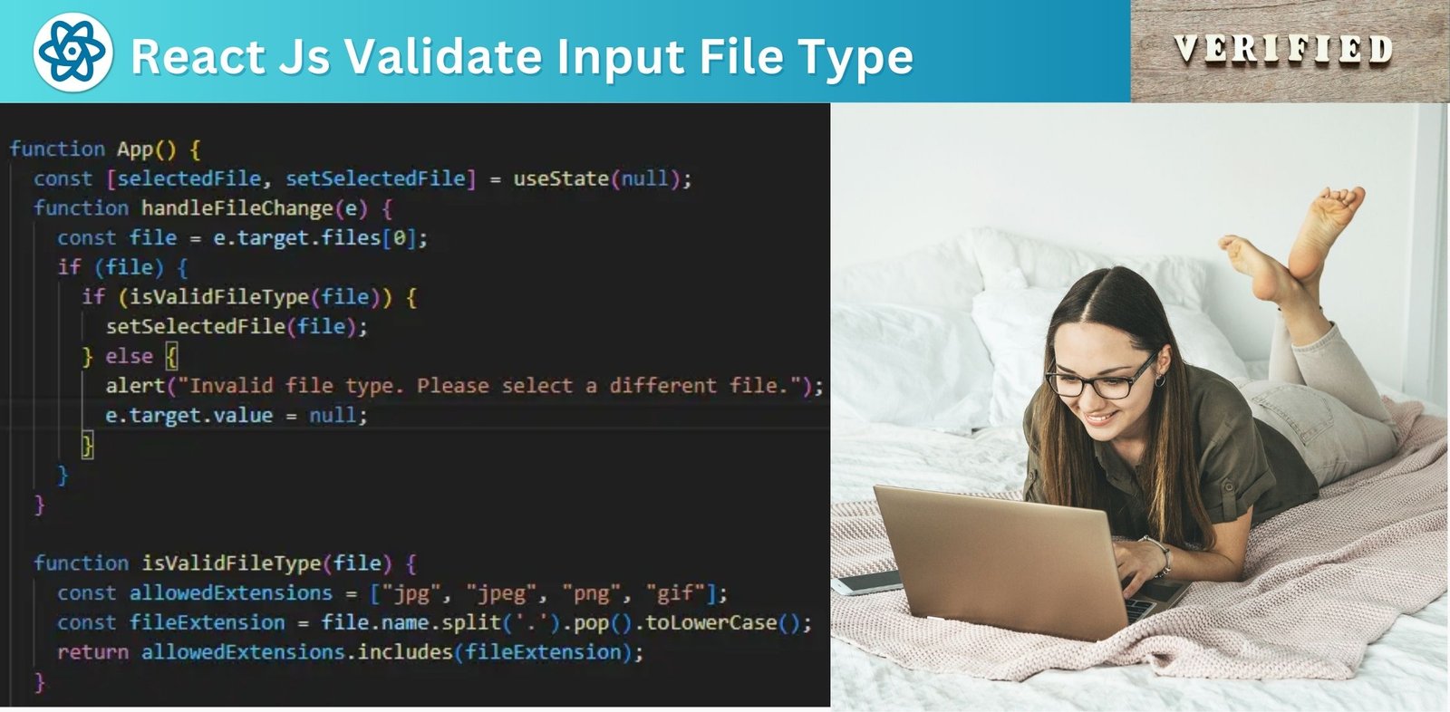React Js Validate Input File Type