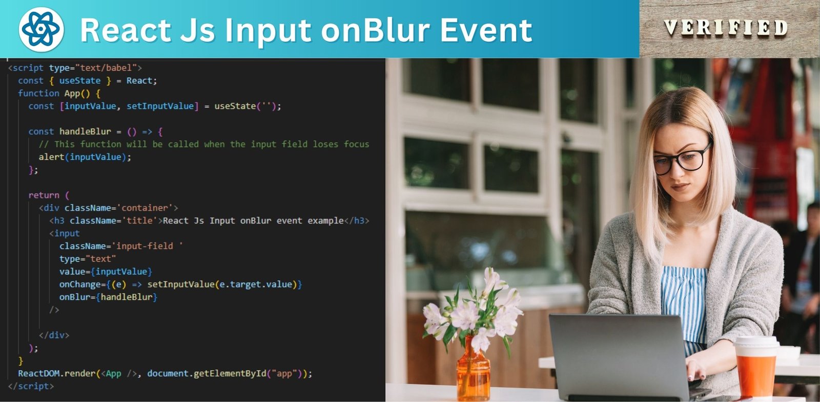 React Js Input onBlur Event Example